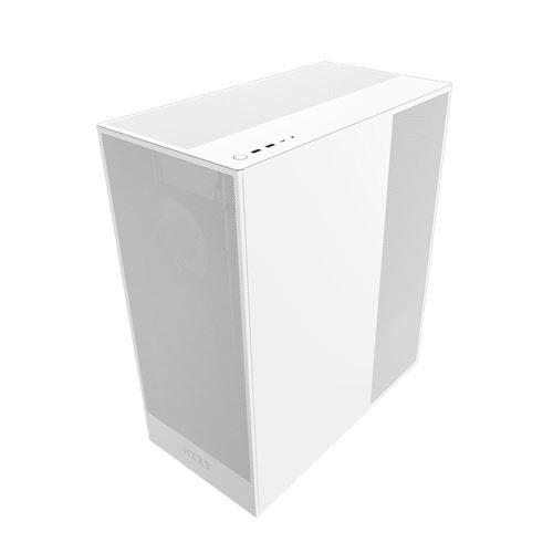 NZXT H7 Flow RGB Tempered Glass ATX Mid-Tower Computer Case - White — vista 2