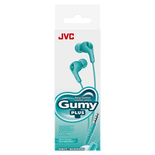 JVC Gummy Plus Wired Earbuds - Green
 Integrated Microphone;  Silicone Earpieces;  In-line — vista 2