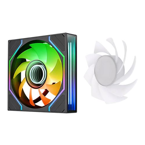Thermaltake SWAFAN EX12 ARGB Hydraulic Bearing 120mm Case Fan - Black (3 Pack) — vista 2