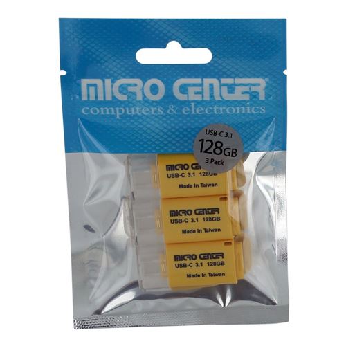 Micro Center USB-C 3.1 128GB Flash Drive 3-Pack — vista 2