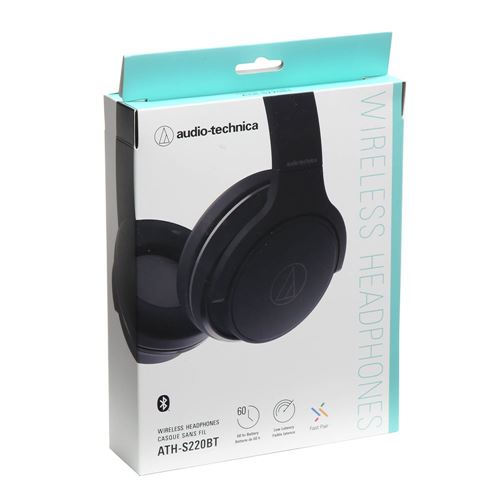 Audio-Technica ATH-S220BT Wireless Bluetooth Headphones - Black — vista 2