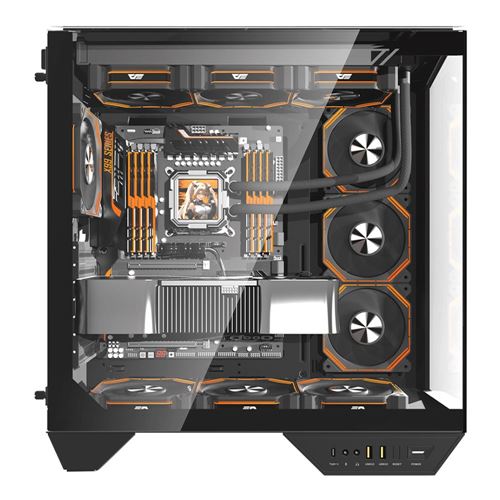 darkFlash DY470 Tempered Glass ATX Mid-Tower Computer Case - Black — vista 2