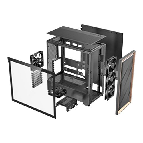 Antec Flux Tempered Glass ATX Mid-Tower Computer Case - Black — vista 2