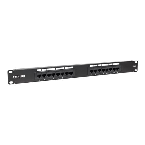 Intellinet Cat6 16 Port 1U Patch Panel — vista 2
