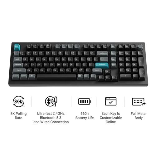 Keychron Q5 Ultra 8K Red Switch Wireless Custom Mechanical Keyboard - White — vista 2
