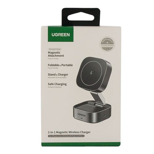 UGreen 2-in-1 25W Magnetic Wireless Charger — vista 2