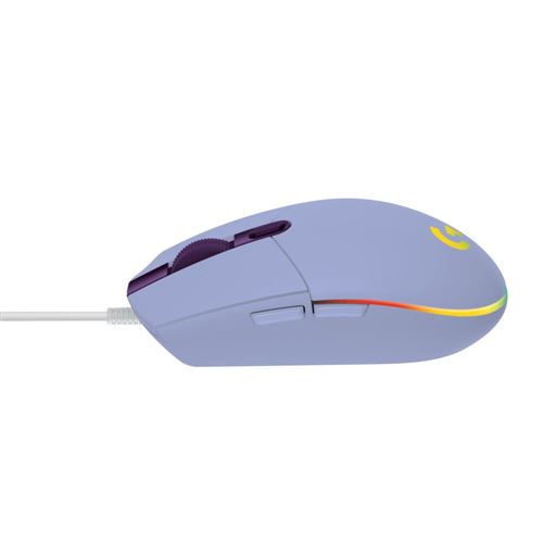 Logitech G G203 LIGHTSYNC Gaming Mouse - Lilac — vista 2