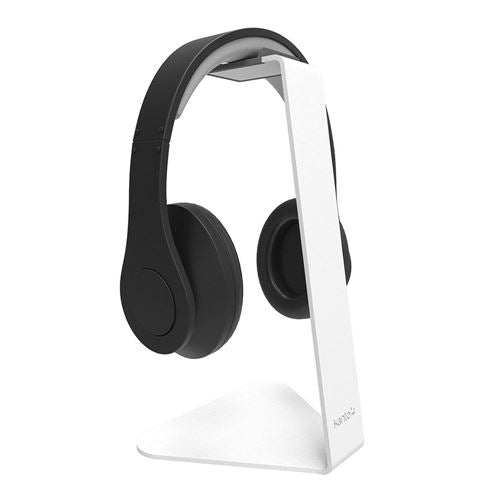 Kanto H1W Universal Headphone Stand with Curved Silicone Padding - White — vista 2