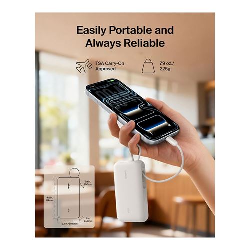 Belkin 10K 45W PD LANYARD SAND — vista 2