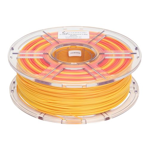 Cookiecad 1.75mm Sunrise (Rainbow Transition) PLA 3D Printer Filament - 1kg Spool (2.2 lbs — vista 2