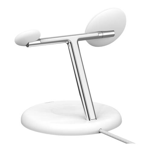 Belkin BoostCharge Pro 3-in-1 Magnetic Wireless Charging Stand Qi2 15W - White — vista 2