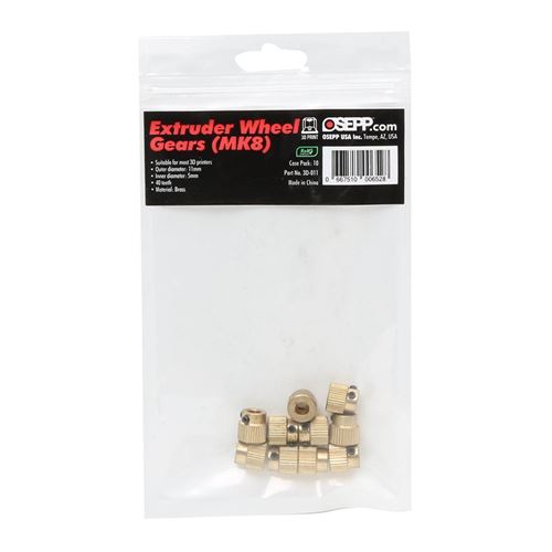 Leo Sales Ltd. 3D Printer Extruder Wheel Gears (MK8) — vista 2