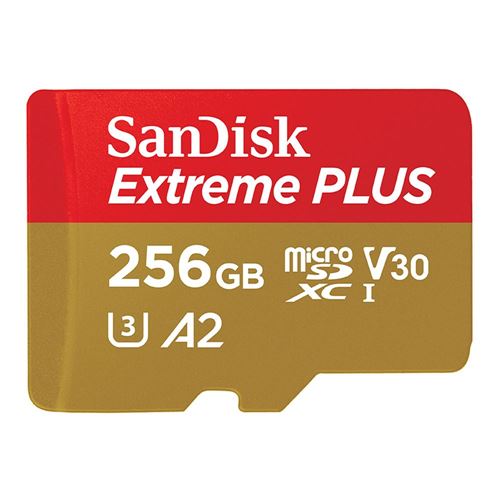 Sandisk 256GB Extreme PLUS microSDXC Class 10 A2 UHS-3 V30 Flash Memory Card with Adapter — vista 2