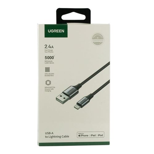 UGreen USB Type-A to Lightning Braided Cable - 6.6 ft — vista 2