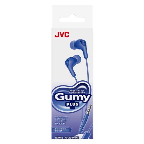 JVC Gumy Plus Wired Earbuds - Blue
 Integrated Microphone;  Silicone Earpieces;  In-line C — vista 2