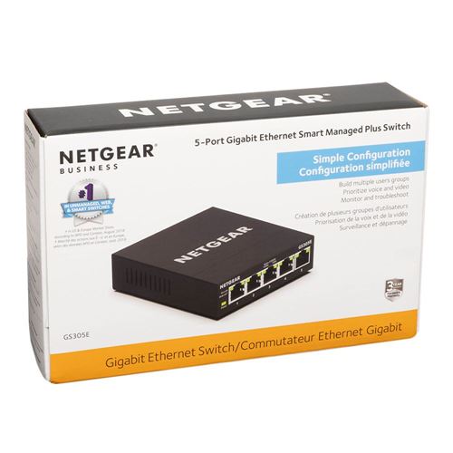NETGEAR GS305E 5-Port Gigabit Ethernet Easy Smart Managed Essentials Switch — vista 2