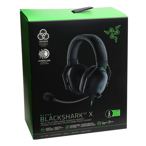 Razer Blackshark V2 X Multi-Platform Wired Esports Headset w/ 7.1 Surround Sound
 Memory F — vista 2