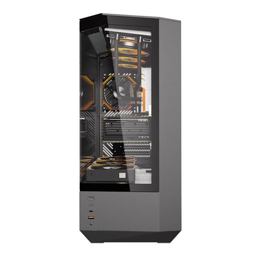 darkFlash DY460 Tempered Glass ATX Mid-Tower Computer Case - Black — vista 2