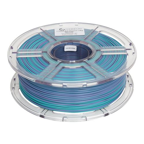 Cookiecad 1.75mm Mermaid (Rainbow Transition) PLA 3D Printer Filament - 1kg Spool (2.2 lbs — vista 2