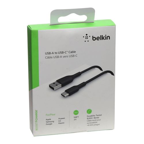 Belkin BOOST CHARGE USB 2.0 (Type-C) Male to USB 2.0 (Type-A) Male Charge/ Sync Cable 9.8  — vista 2