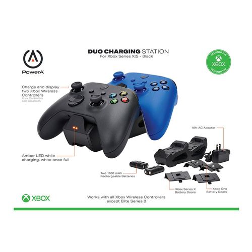 PowerA Dual Charging Station for Xbox Series X/S Controllers - Black — vista 2