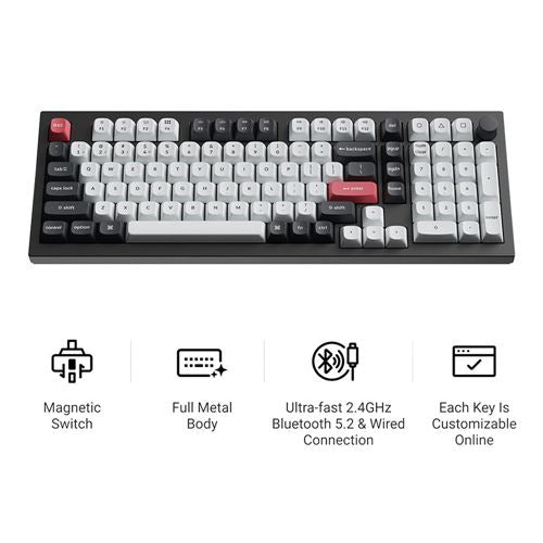 Keychron Q5 HE Gaming Keyboard Swappable RGB Backlight Nebula Switch Knob Version - Black — vista 2
