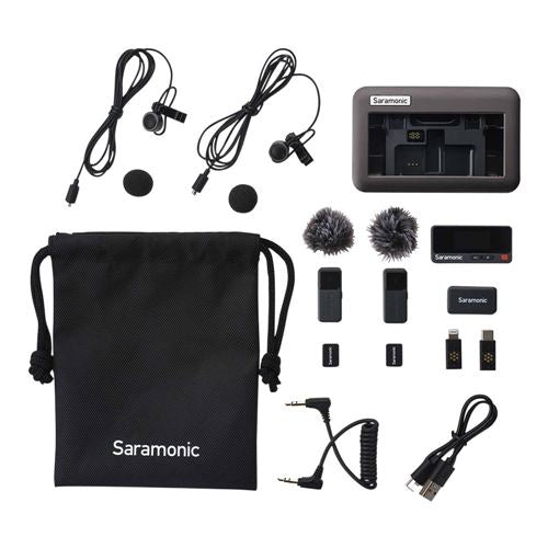 Saramonic Air 2-Person Mini Wireless Lavalier Microphone System for Mobile Devices, Camera — vista 2