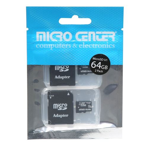Micro Center 64GB microSDXC Card Class 10 UHS-I C10 U1 Flash Memory Card with Adapter - 2  — vista 2