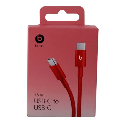 Cable Apple Beats USB-C a USB-C Trenzado 1.5 m - Rojo Rapid MDGF4LL/A — vista 2