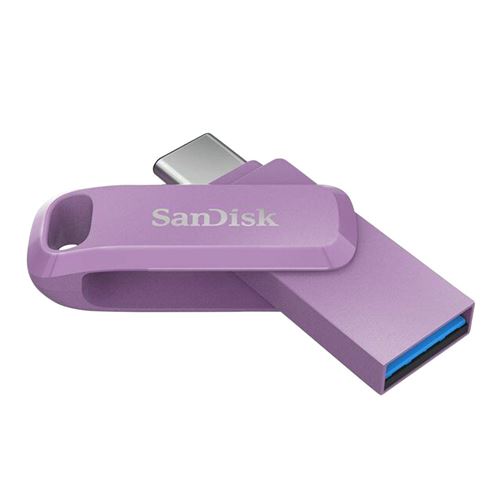 Sandisk 64GB Dual Drive Go SuperSpeed+ USB 3.1 (Gen 1) Flash Drive - Lavender — vista 2