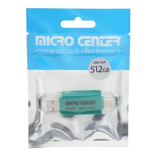 Inland 512GB Dual Type-A Type-C 2-in-1 SuperSpeed USB 3.2 (Gen 1) Flash Drive - Green — vista 2