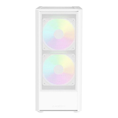 Montech X2 Plus Tempered Glass ATX Mid-Tower Computer Case - White — vista 2