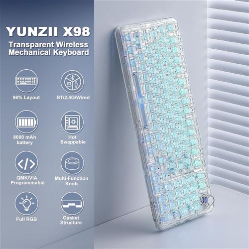 Yunzii YUNZII X98 QMK-VIA WH — vista 2