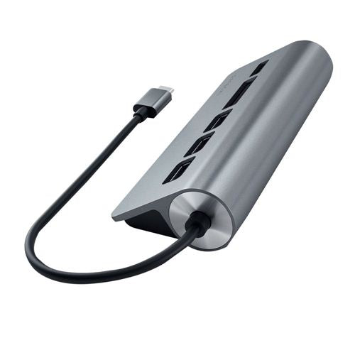 Satechi Type-C Aluminum USB 3.0 Hub & Card Reader — vista 2