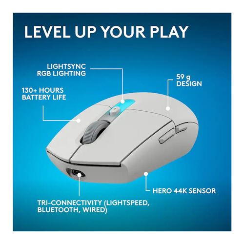 Logitech G G305 X SUPERLIGHT LIGHTSPEED Wireless Gaming Mouse - White — vista 2