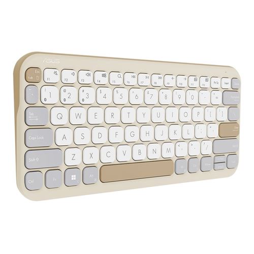 ASUS Marshmallow Keyboard KW100 - Oat Milk — vista 2