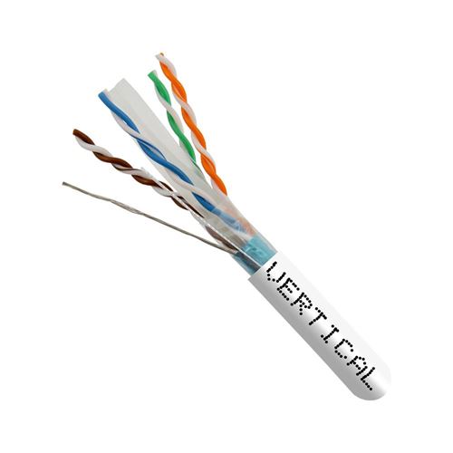 Vertical Cable Cat 6A 10G Shielded 23AWG Solid Bare Copper PVC 1000ft Bulk Ethernet Cable  — vista 2