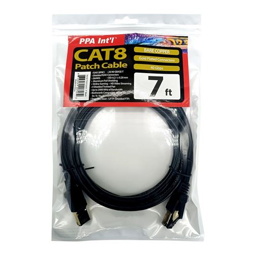 PPA 7 Ft. CAT 8 Molded Snagless Boots Ethernet Cable - Black — vista 2