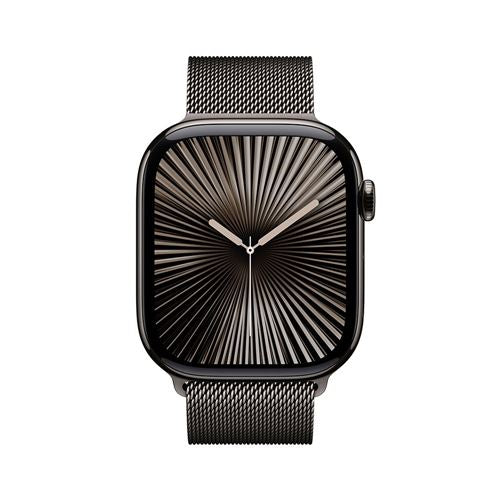 Apple Watch Series 10 GPS + Cellular 46mm - Caja de Titanio Slate - Correa Milanese Loop Slate - MWY — vista 2