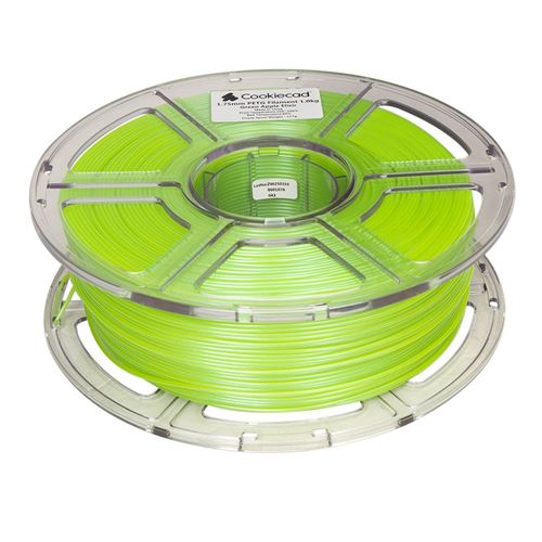 Cookiecad 1.75mm PETG 3D Printer Filament 1.0 kg (2.2 lbs.) Spool - Green Apple Elixir — vista 2