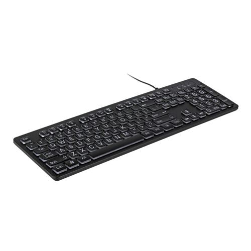 Aluratek Large Print Tri-color LED Backlight Illuminated Keyboard — vista 2