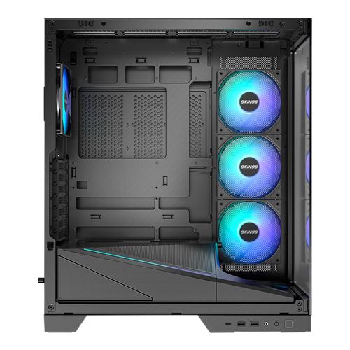 Okinos Okinos Aqua 9 Tempered Glass ATX Mid-Tower Desktop Computer Case - Black — vista 2