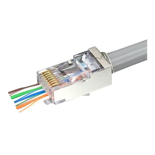PROSeries Pass Through Shielded - 50pc Clamshell
 Cat5e STP (internal ground) With Cap45 — vista 2