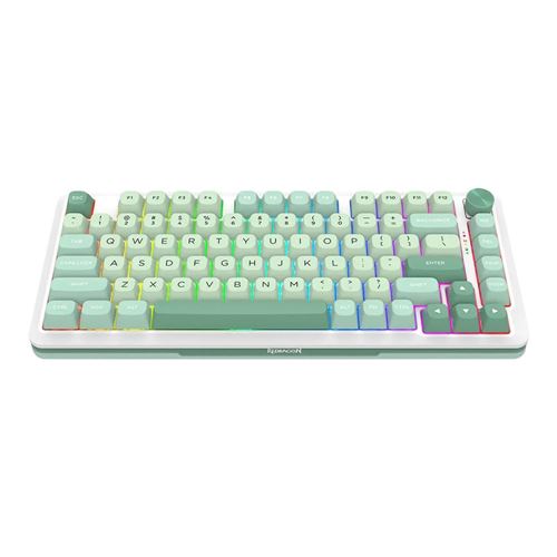 Redragon MCK681 Cyrus PRO RGB 75% Wireless Gaming Keyboard - Green
 Custom Gray Linear Swi — vista 2