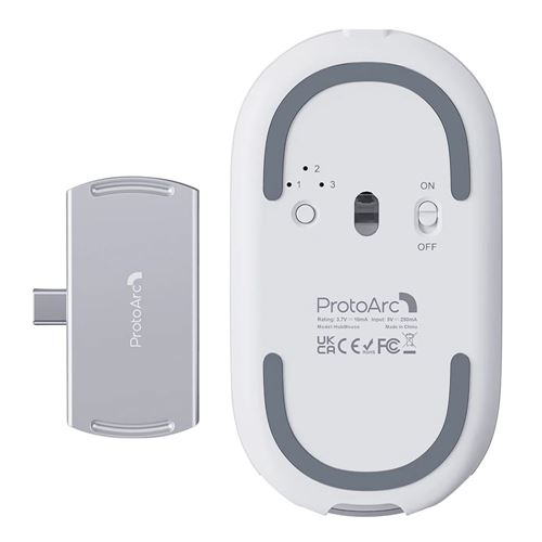 ProtoArc HUBMOUSE WHITE — vista 2