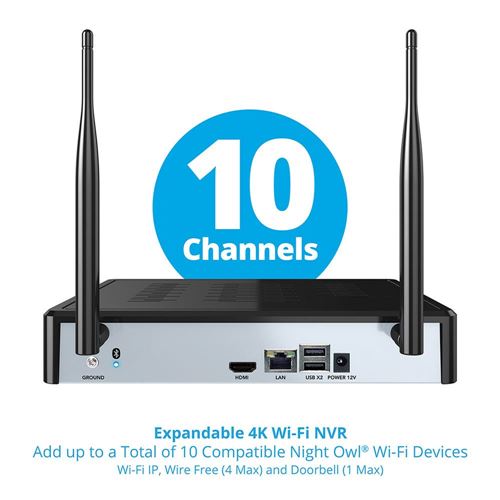 Night Owl BTWN8-4L1 UHD NVR Security Kit
 10-Channel;  4 Cameras Included;  1TB Pre-Instal — vista 2
