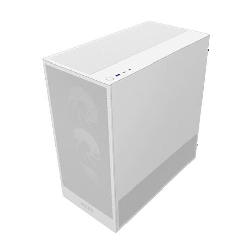 NZXT H5 Flow RGB (2024) Tempered Glass ATX Mid-Tower Computer Case - White — vista 2