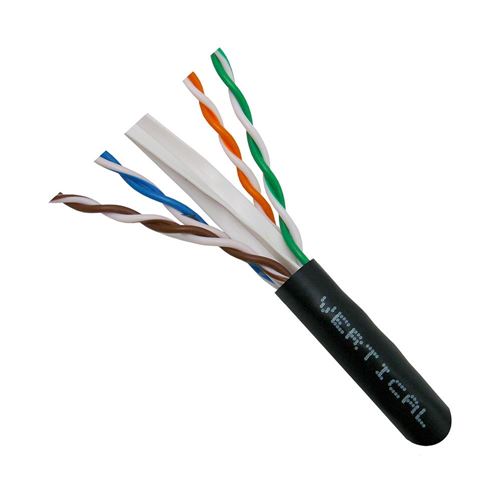 Vertical Cable Cat6 UTP UV Jacket Outdoor CMX 1000ft Bulk Ethernet Cable - Black — vista 2