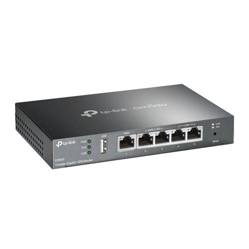 TP-LINK ER605 SafeStream Gigabit Multi-WAN VPN Router
 Up to 4 GB LAN Ports;  SPI Firewall — vista 2