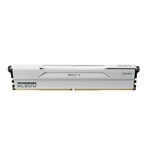 KLEVV BOLT V 32GB (2 x 16GB) DDR5-6000 PC5-48000 CL30 Dual Channel Desktop Memory Kit 5AGU880-60A300I - Pure White — etiqueta